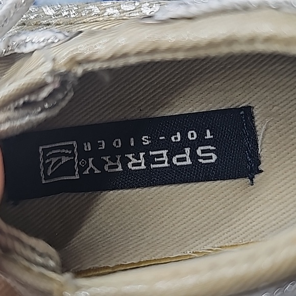 Sperry Top-Sider Bahama Crib Sz 2M Slip-on Silver Circle Print - Picture 10 of 13